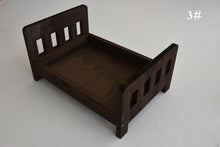 Load image into Gallery viewer, Newborn Photography Prop Vintage Wooden Mini Crib-Baby Bed for Photo Session
