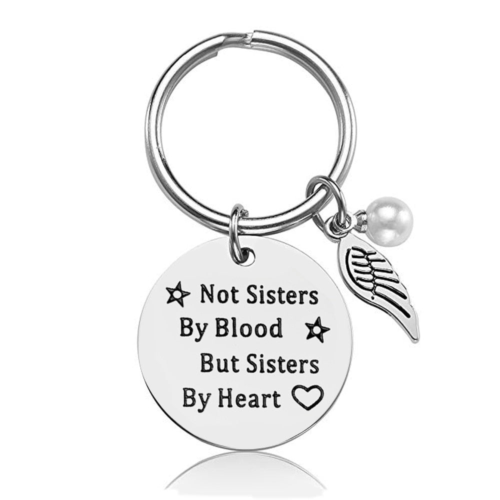 Sisters Message Angel Wing Keychain - Family-Cute Wedding Gift
