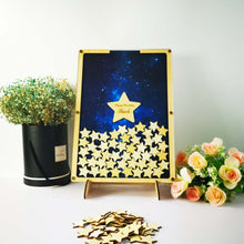 Load image into Gallery viewer, Personalized Wish Drop Box Frame - Guest Book Alternative - Stars and Sky Theme
