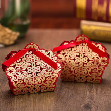 Load image into Gallery viewer, Laser Cut Fancy Favor Candy Boxes in Assorted Colors-for Weddings- Quinceaneras
