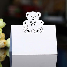 Load image into Gallery viewer, 50pcs White Lace Name Place Cards Wedding Decoration Table Decor Table Name Message Greeting Card Baby Shower Party Supplies
