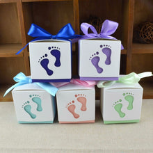 Load image into Gallery viewer, Baby Footprint Candy Box - Baby Shower Candy Box
