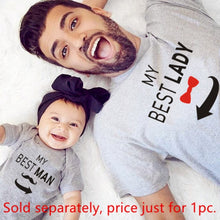 Load image into Gallery viewer, My Best Lady/My Best Man Family Matching Clothes Daddy-Kids T-shirt
