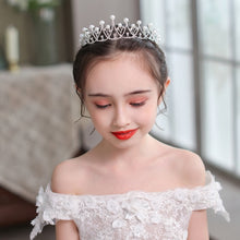 Load image into Gallery viewer, Crown Tiara Children Princess Cute Little Girl Wedding Flower Girl or Birthday Crown Girls Tiara
