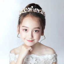 Load image into Gallery viewer, Fashionable Crystal Crowns For Kids - Tiaras for Little Girls - Gold or Silver Color
