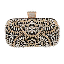 Load image into Gallery viewer, Diamond Evening Clutch Bag For Wedding-with Chain and Metal Handle-Clutch Purse
