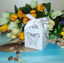 Load image into Gallery viewer, Laser Cut Fancy Favor Candy Boxes in Assorted Colors-for Weddings- Quinceaneras
