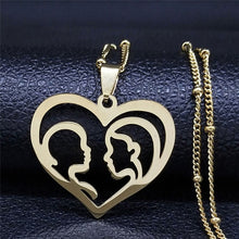 Load image into Gallery viewer, Baby Mom Stainless Steel Necklace Women Gold Color Statement Necklaces Mother&#39;s Day Gift Jewelry

