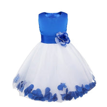 Load image into Gallery viewer, Flower Girl Petal Dress - Flower Corsage on Princess Waist - For Weddings - Toddler and Older Sizes
