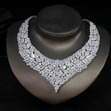 Load image into Gallery viewer, high end cubic zirconia bridal necklace
