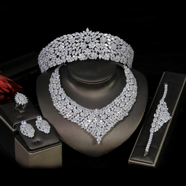 high end quality bridal tiara and jewelry set