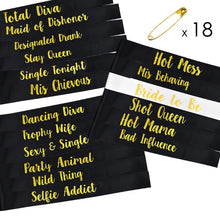 Load image into Gallery viewer, Bride To Be - Team Bride Sashes - Bridal Shower Satin Ribbon Sash Set for Bachelorette Party
