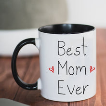 Load image into Gallery viewer, Best Mom Ever Milk Mugs 11oz Black White Ceramic Mugs Mother Birthday Gift Milk Cup Mom Mamma Gift Coffee Cups
