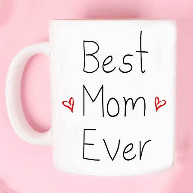 Best Mom Ever Milk Mugs 11oz Black White Ceramic Mugs Mother Birthday Gift Milk Cup Mom Mamma Gift Coffee Cups
