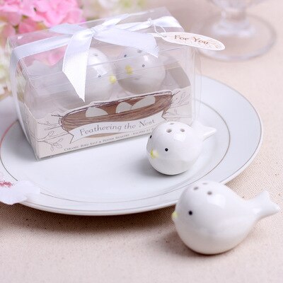 20 pcs=10pairs  Feathering the Nest Love birds Salt and Pepper Shaker wedding bridal shower favors and gifts