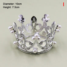 Load image into Gallery viewer, Mini Crowns Cake Toppers or Crystal Children Hair Ornaments for Weddings
