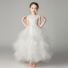 Load image into Gallery viewer, White Bridal long gown Flower Girl Dress at The Event Lady Store
