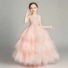 Load image into Gallery viewer, Pink long gown Flower Girl Dress at The Event Lady Store
