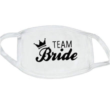Load image into Gallery viewer, Team Bride Wedding Decorations Mask Bridesmaid Gift Team Groom Bachelorette Party Supplies Bridal Shower for Outdoor Wedding

