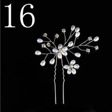 Load image into Gallery viewer, Gold Prom Bride Bridesmaid Hair Accessories Pearl Hair Pin Clip Luxury Crystal Rhinestone Wedding Hairpins Sticks For Women
