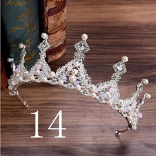 Load image into Gallery viewer, Wedding Bridal Crystal and Pearls Tiara Crowns Princess Queen of Heart
