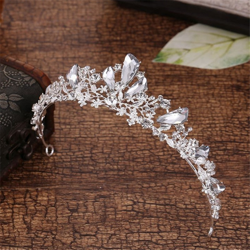 Bride Wedding Crown Shiny Rhinestone Crystal Tiaras-Hair Jewelry Accessories