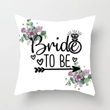 Load image into Gallery viewer, Mother of the bride groom flower girl bridesmaid Pillow Case Wedding engagement bridal shower Bachelorette party decoration gift
