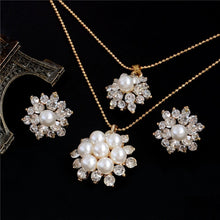 Load image into Gallery viewer, Fashion Simulated Pearl and Crystal Jewelry Sets for Brides or Any Occasion
