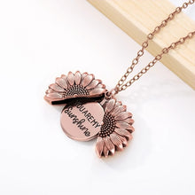 Load image into Gallery viewer, You Are My Sunshine Sunflower Necklaces For Women Rose Gold Silver Color
