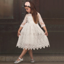 Load image into Gallery viewer, Flower Girl Very European Lace Dress - Half-sleeve Party Dress - Childrens Elegant - Comfort Style
