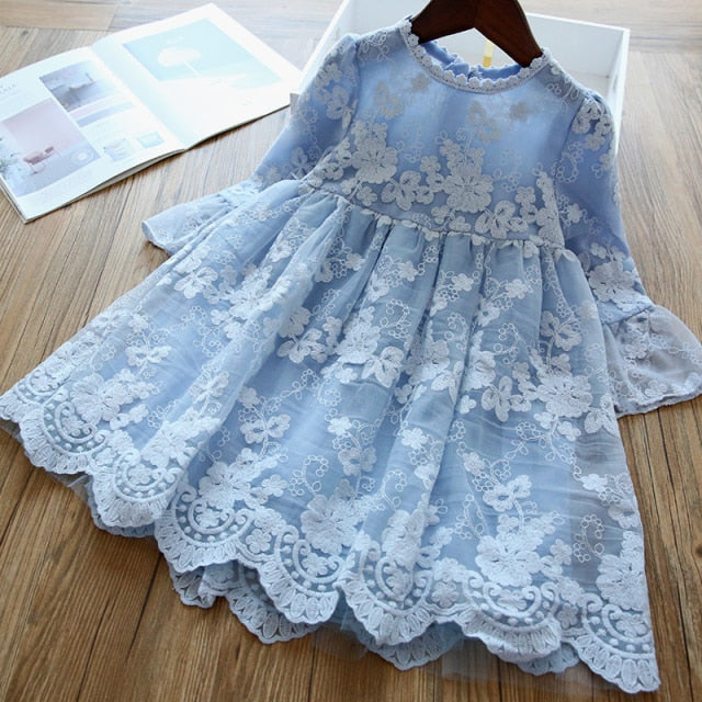 Flower Girl Very European Lace Dress - Half-sleeve Party Dress