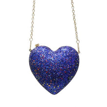 Load image into Gallery viewer, My Something Blue - Heart Bridal Purse - Wedding Handbag - Available Blue-Light Blue-Pink-Black
