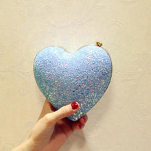 Load image into Gallery viewer, My Something Blue - Heart Bridal Purse - Wedding Handbag - Available Blue-Light Blue-Pink-Black
