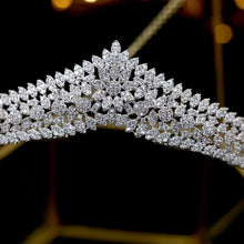 Load image into Gallery viewer, Gorgeous Crystals Pyramid Princess Bridal Tiara- Quinceanera Crown

