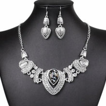 Load image into Gallery viewer, Affordable Rhinestone or Faux Pearl Necklace and Earring Wedding Bridal Fashion Jewelry Sets
