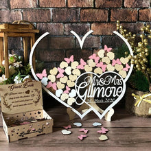Load image into Gallery viewer, Wedding Double Hearts Design Wish Drop Box or Bridal Shower Guest Sign In
