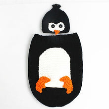 Load image into Gallery viewer, Cute Penguin Style Newborn Knitted Baby Outfit - Halloween Cuteness Photography Prop
