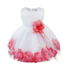 Load image into Gallery viewer, Flower Girl Petal Dress- Flower Corsage on Princess Waist - For Weddings - Infant Sizes
