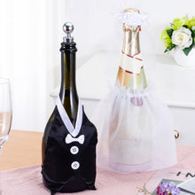 Load image into Gallery viewer, Wedding Bottle Aprons Cover-Bridal Veil-Bow Tie-Wedding Party-Toasting-Party Gifts
