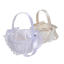Load image into Gallery viewer, Dainty Lace Flower Girl Baskets-Wedding Accessories
