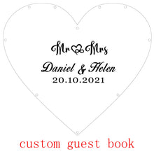 Load image into Gallery viewer, Wedding Mr and Mrs Acrylic Heart Wish Drop Box-Guest Book Alternative
