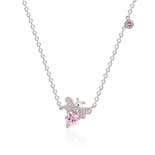 Load image into Gallery viewer, Pink Zirconia Bee Jewelry Set-Pendant-Ring-Earring-Bracelet
