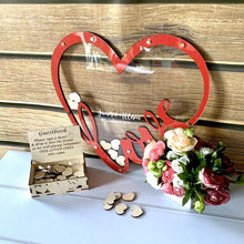 Load image into Gallery viewer, Personalized Love Heart Wish Drop Box Wedding Guest Book Alternative
