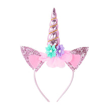 Load image into Gallery viewer, Rainbow Glitter Unicorn Girls Hairband-Birthday Party-Hair Accessories-Princess
