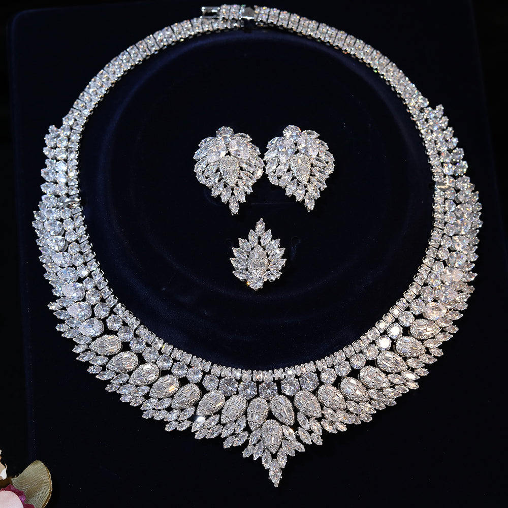 Classic 4-Piece- High Quality Cubic Zirconia Bridal Jewelry Set