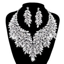 Load image into Gallery viewer, Luxurious Dubai Style Wedding Jewelry Sets Rhinestone Crystal-Bridal-Evening Necklace and Earrings
