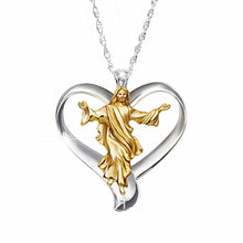 Load image into Gallery viewer, Heart Jesus Necklace-Prayer Pendant-Religious Jewelry Gift
