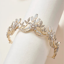 Load image into Gallery viewer, Opal Crystal Tiara Bridal Crown-Wedding Headpiece- Bride Hair Accessories

