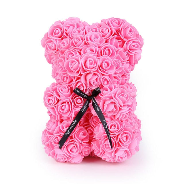 Rose Teddy Bear Artificial Flower Gift - Also a Decor for Any Special Occasion-Holidays
