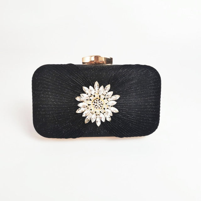 Flower Diamond Luxury Designer Evening Clutch Bag